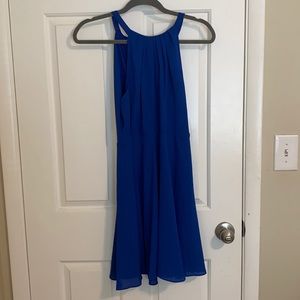 Blue halter dress